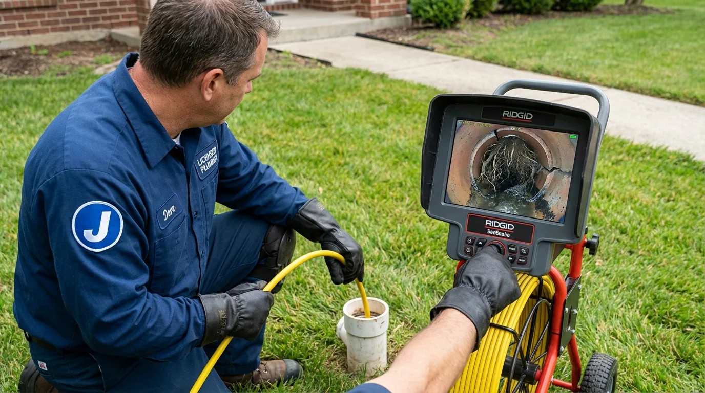 Sewer camera inspection being performed by Johns Plumbing LLC in Vallejo